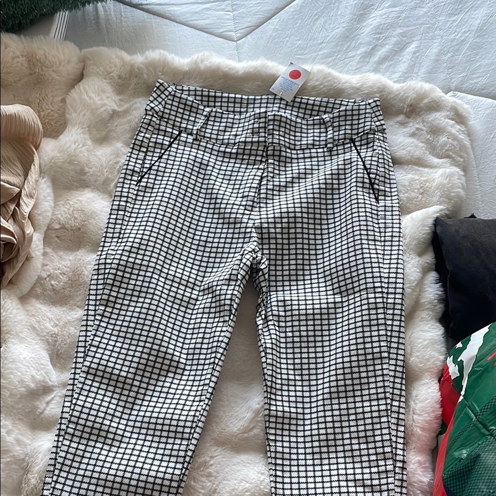 Rainbow Club Black and White Checkered Pants